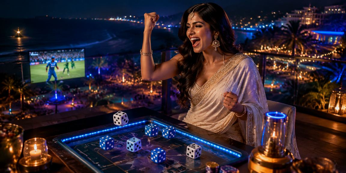 Dice game player enjoying local casino games